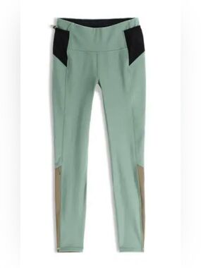 NWT Topo Designs All Day Trail Leggings sage with Black & Tan Accents S